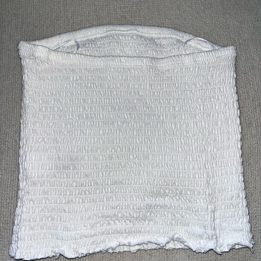 Garage White Smocked Tube Top - Picture 2 of 4